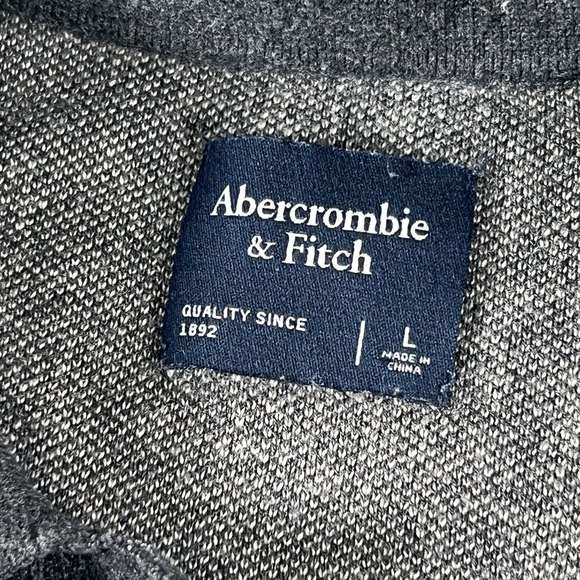 Abercrombie & Fitch Shirt‎ Mens Large Gray Beige Floral Camp Soft Button Down - Picture 3 of 7